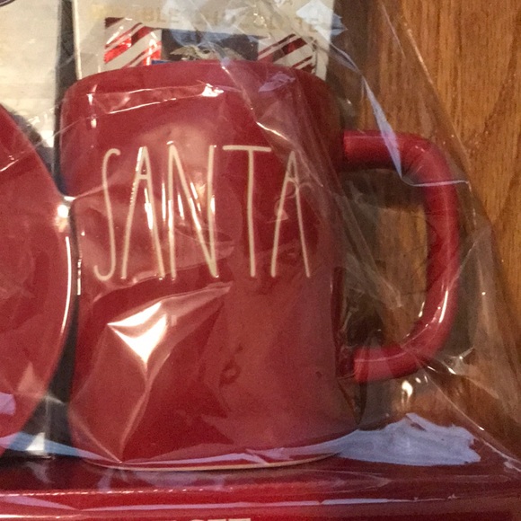 Rae Dunn red reindeer snacks and Santa mug - Picture 3 of 3